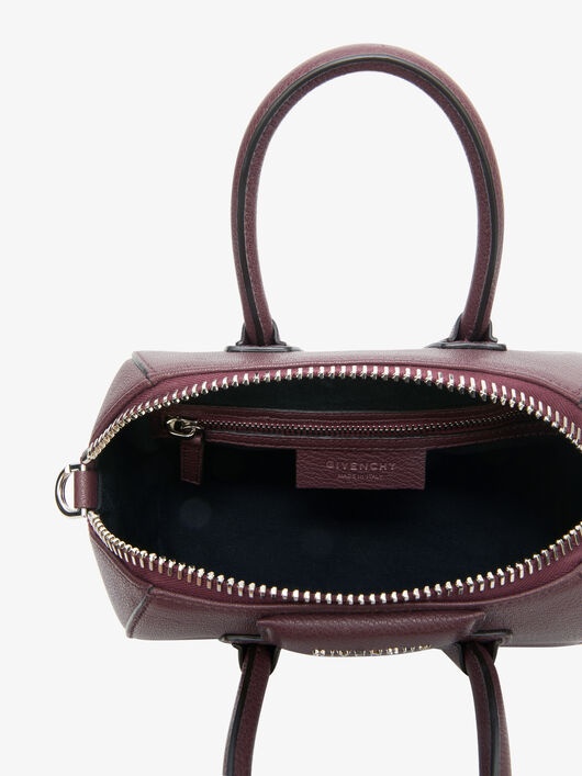 MINI ANTIGONA BAG IN GRAINED LEATHER - 5