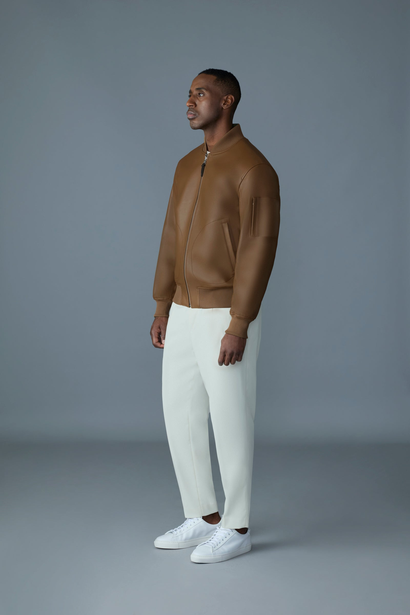 EASTON-SA 2-in-1 Reversible Leather Bomber Jacket - 3
