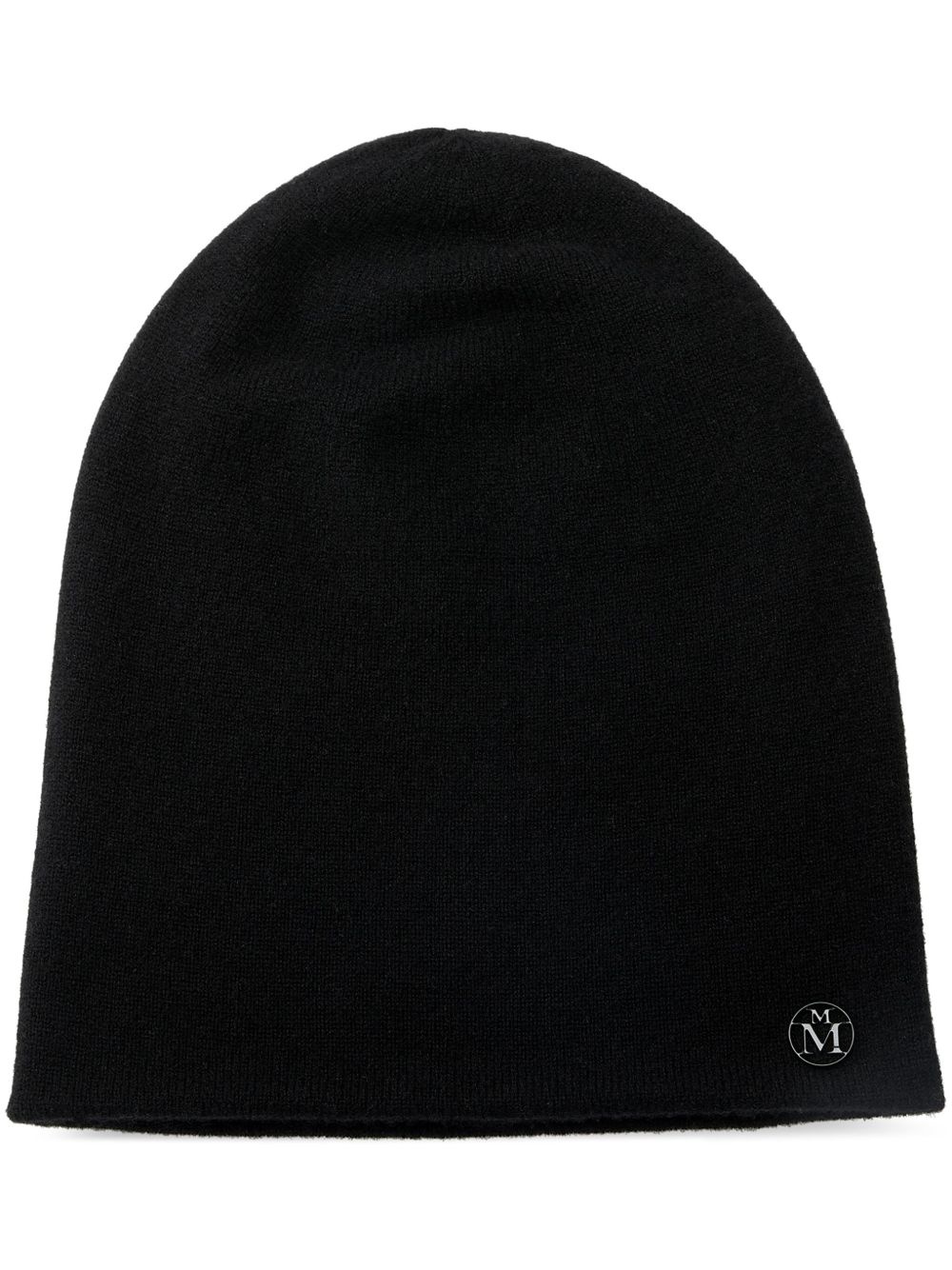 Loli logo-plaque cashmere beanie - 1