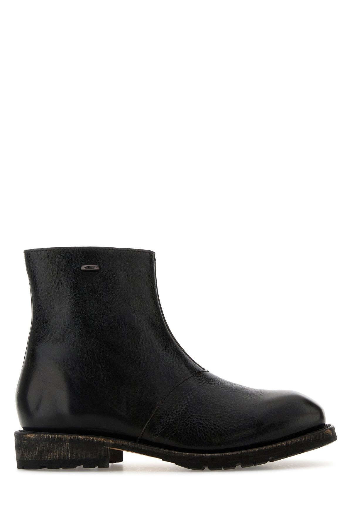 Black leather Engine ankle boots - 1