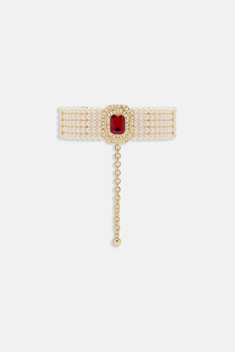 PEARL CHOKER WITH CRYSTAL ELEMENT 1