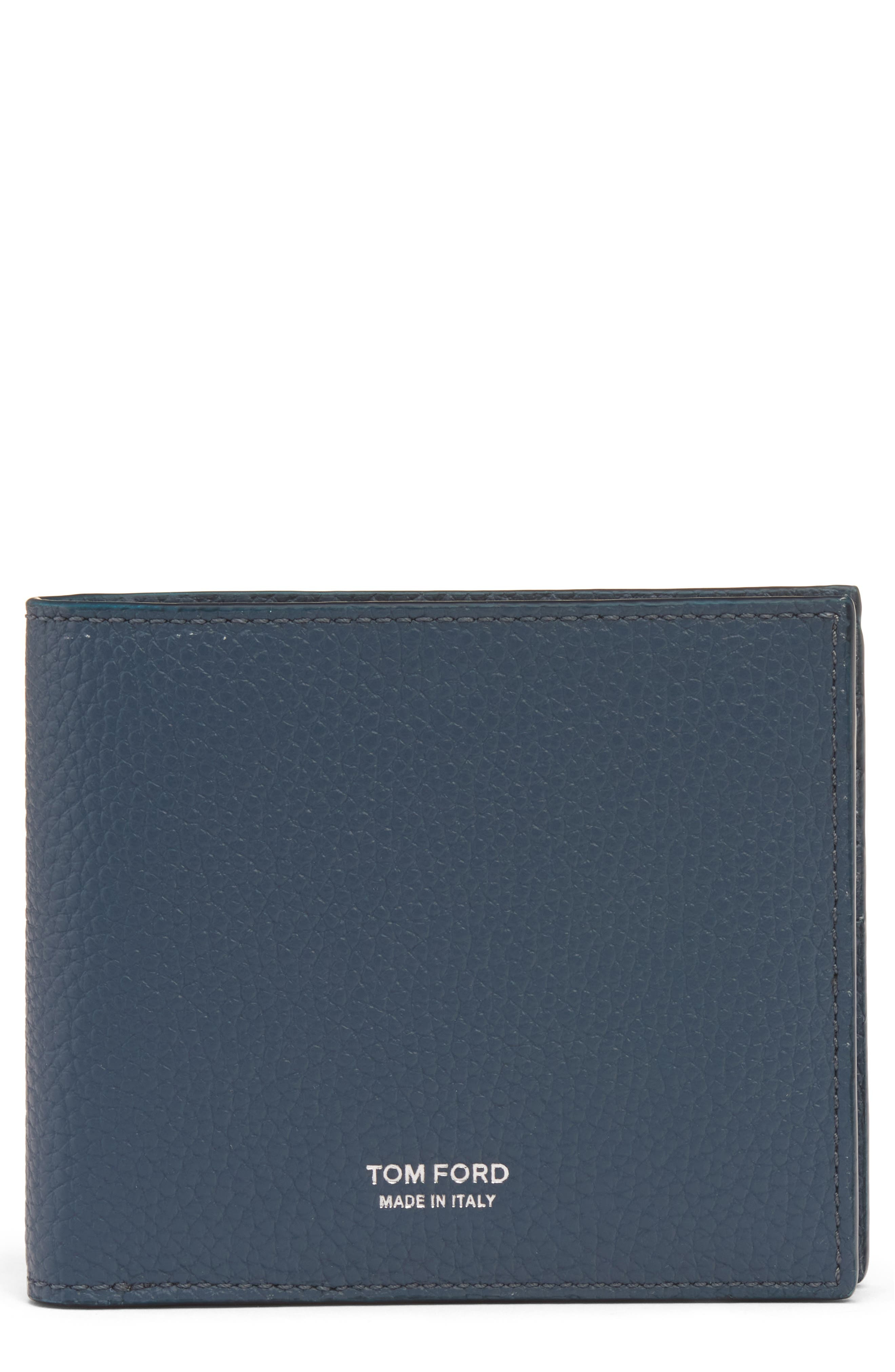 TOM FORD T-Line Soft Grain Leather Bifold Wallet in Indigo at Nordstrom - 1