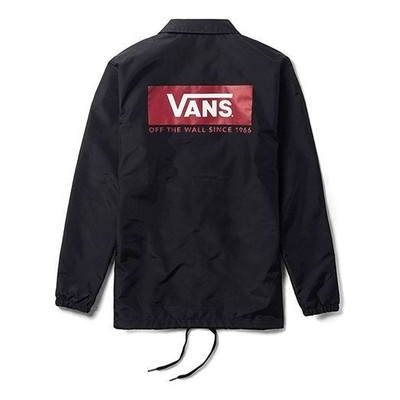 Vans Vans Box Logo Coach Jacket 'Black Red' VN0A3DGBBLK outlook