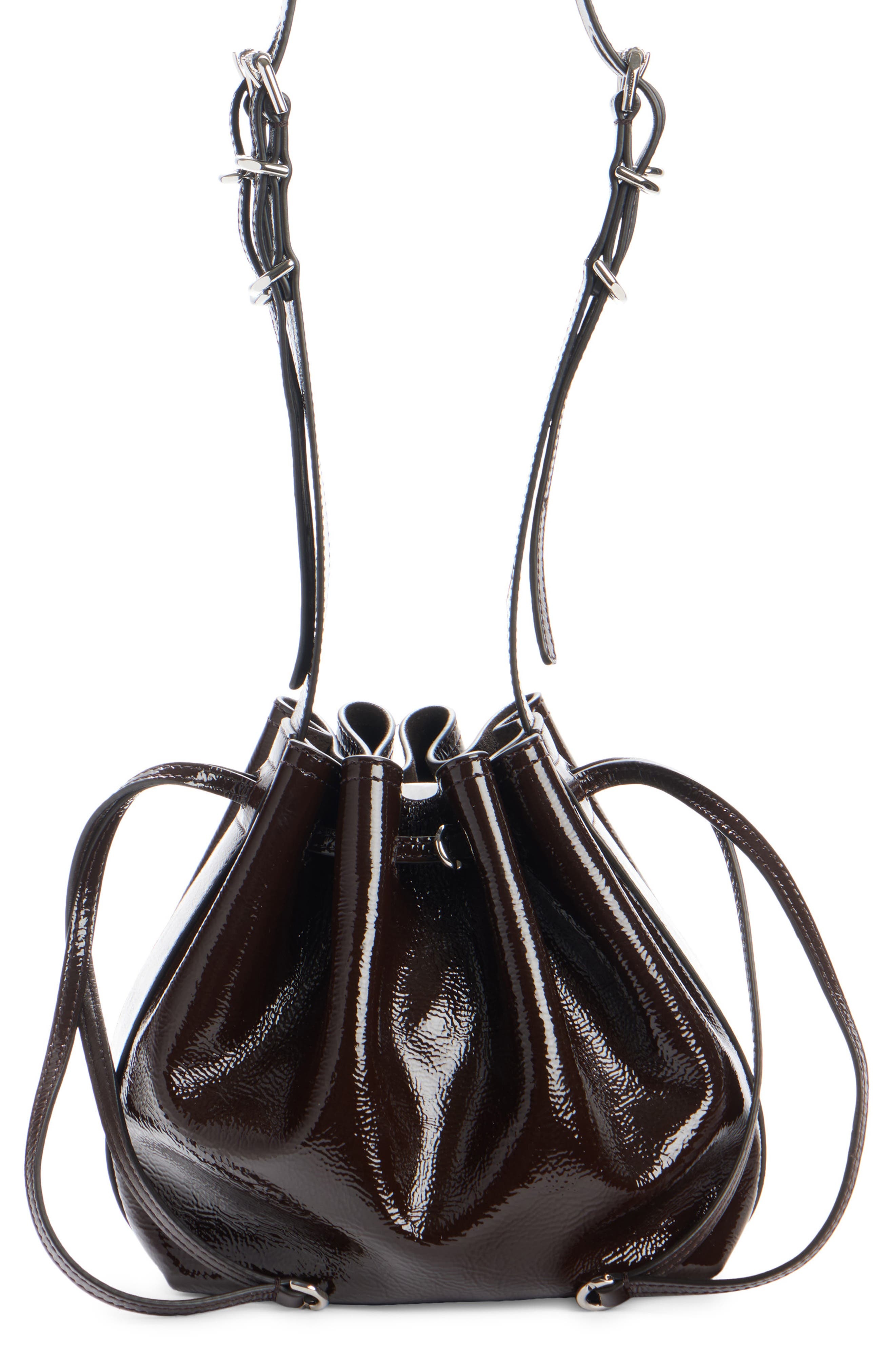 Givenchy Small Pumpkin Drawstring Leather Bucket Bag in Ebony Brown at Nordstrom - 1