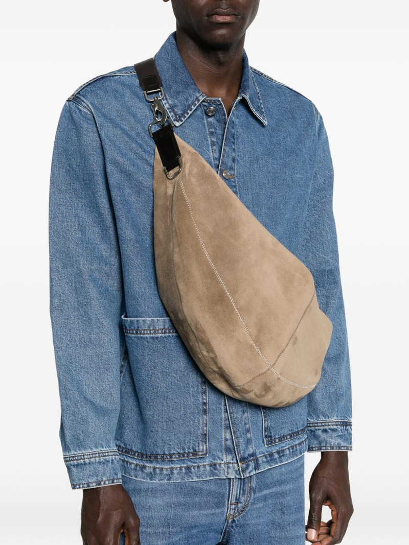 Lemaire Quiver suede shoulder bag outlook