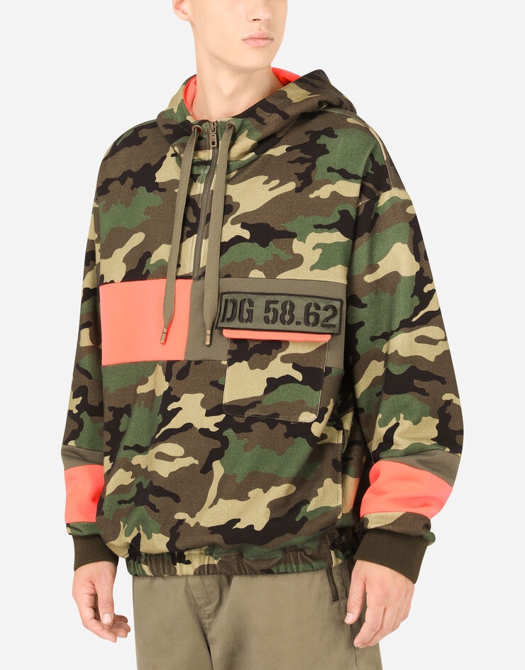 Camouflage-print jersey hoodie - 4