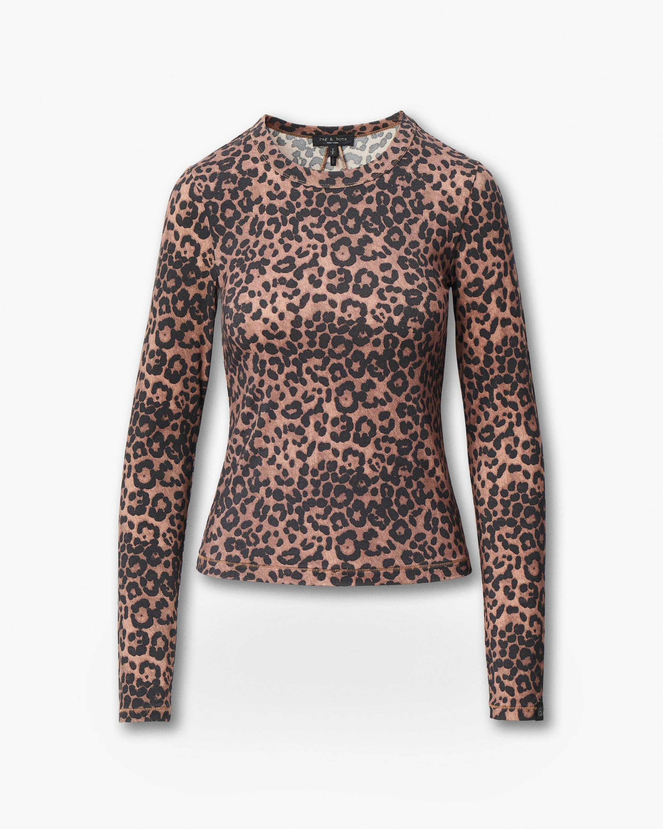 Luca Leopard-Print Long-Sleeve Tee - 1