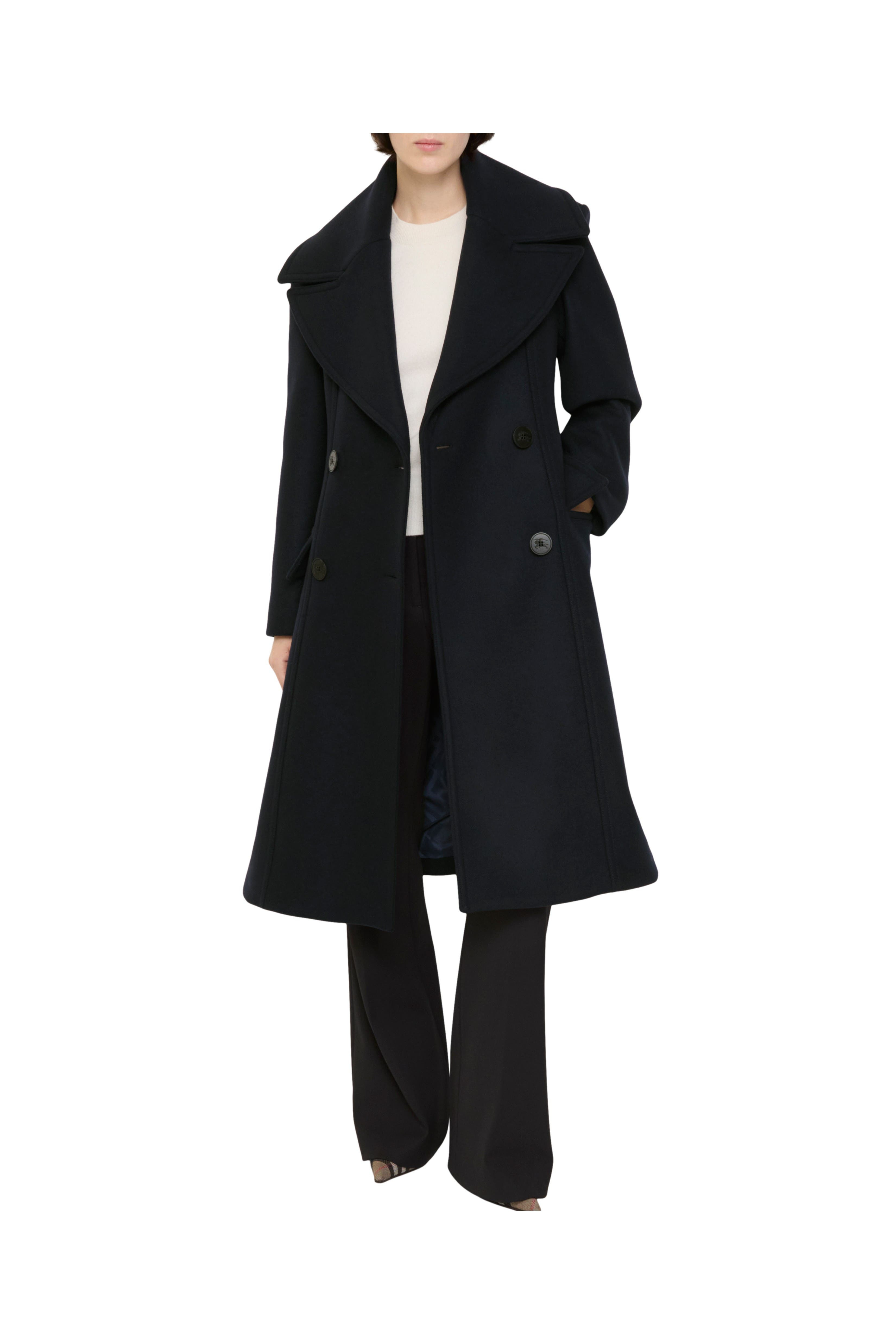 burberry Wool Tailored Coat in Navy at Nordstrom - 3