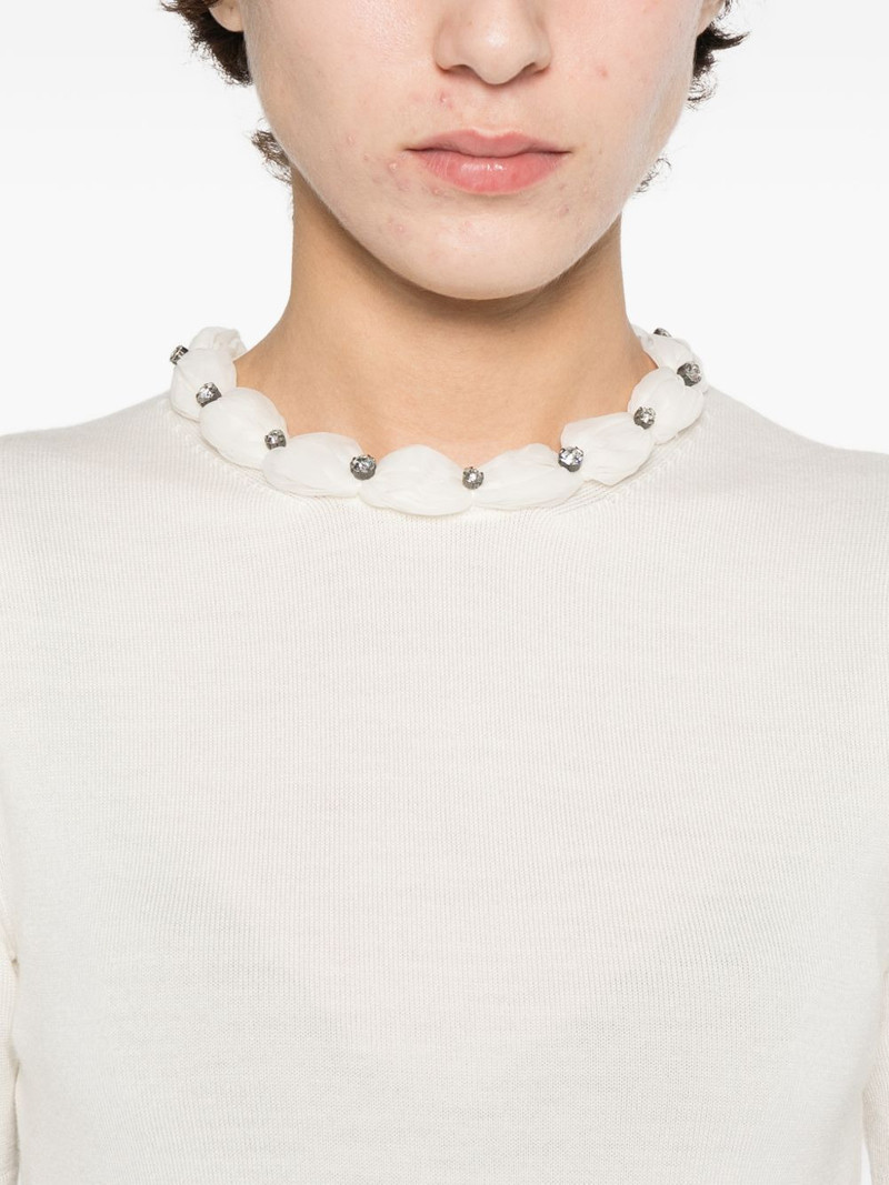 embellished scalloped virgin wool blouse 5
