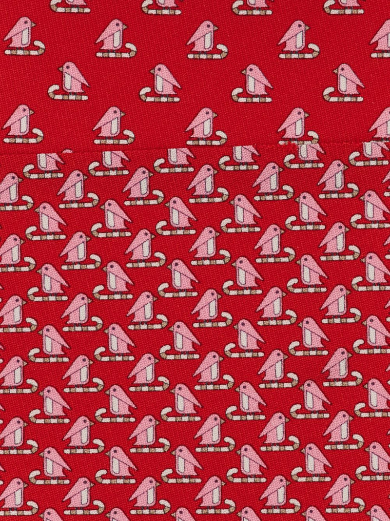 FERRAGAMO Penguin print silk tie outlook