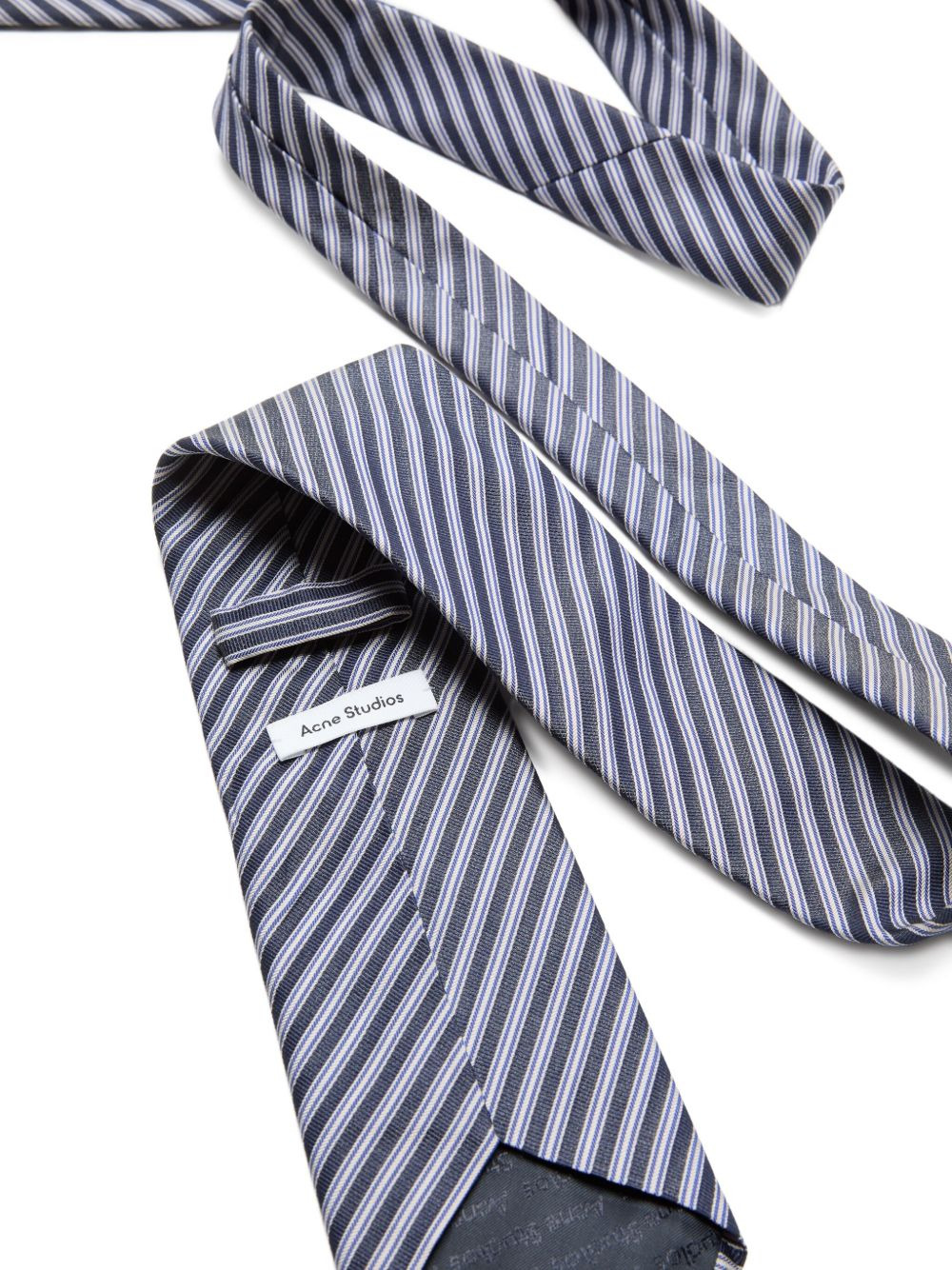 striped-pattern silk tie - 2
