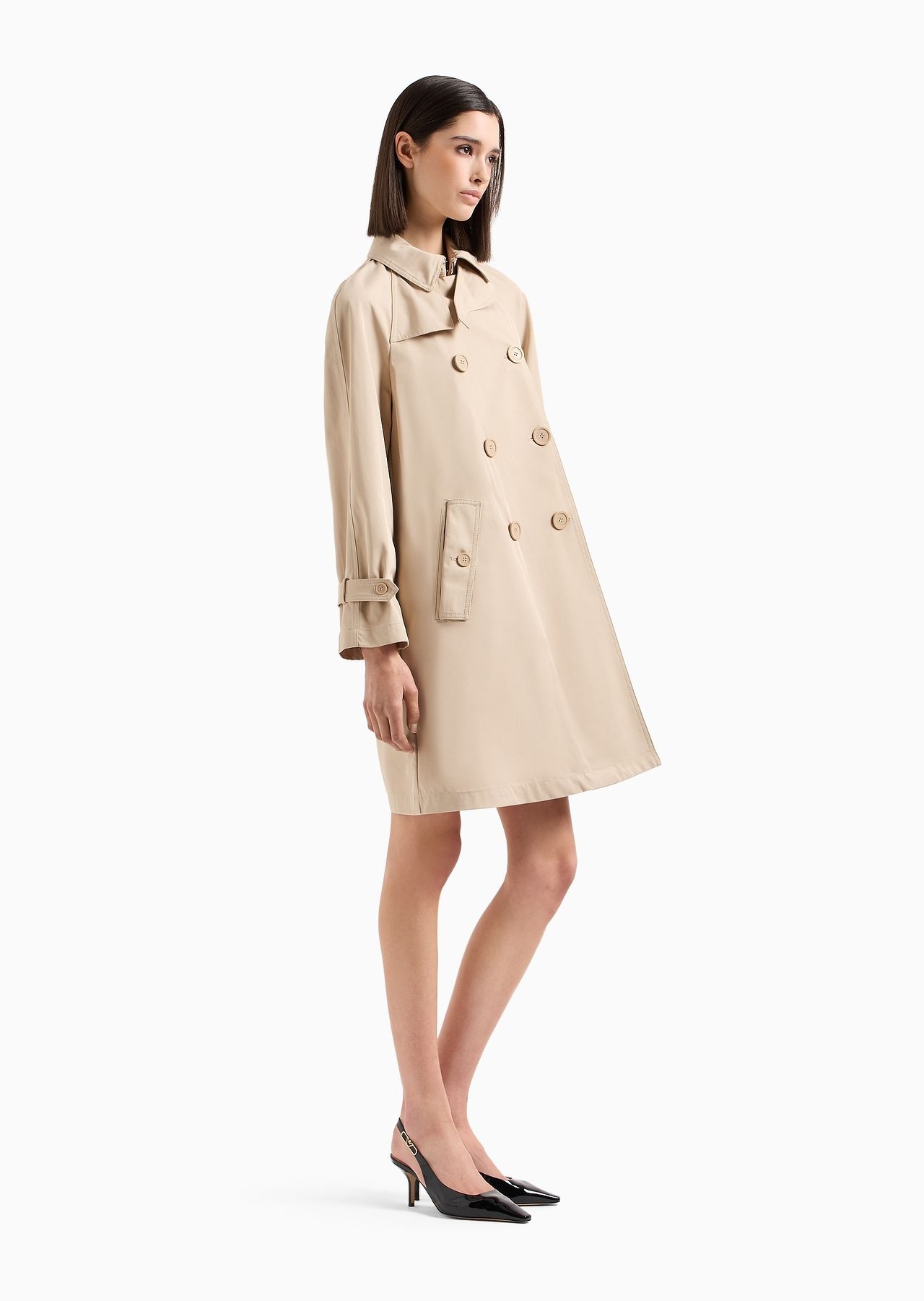 Double-breasted trench coat in water-repellent gabardine - 4