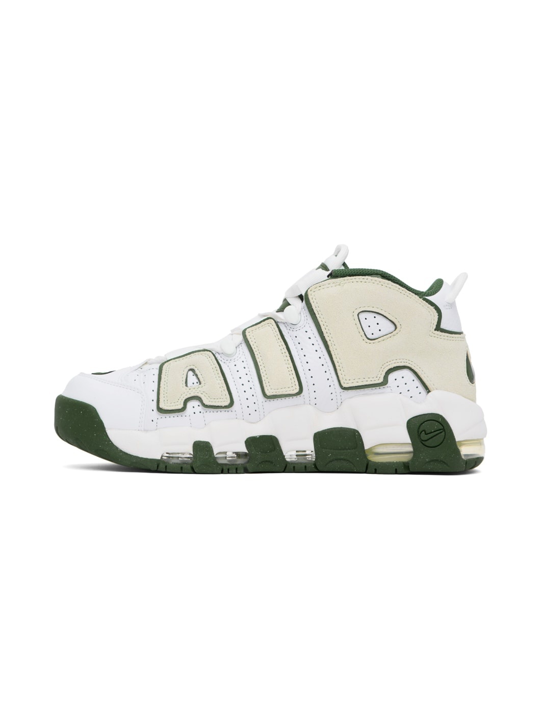 White & Beige Air More Uptempo '96 Sneakers - 3