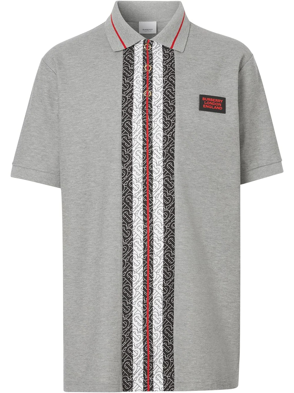 Monogram Stripe print polo shirt - 1