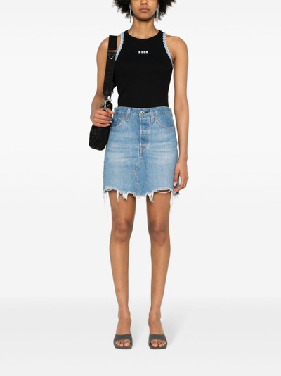 MSGM logo-embroidered tank top outlook