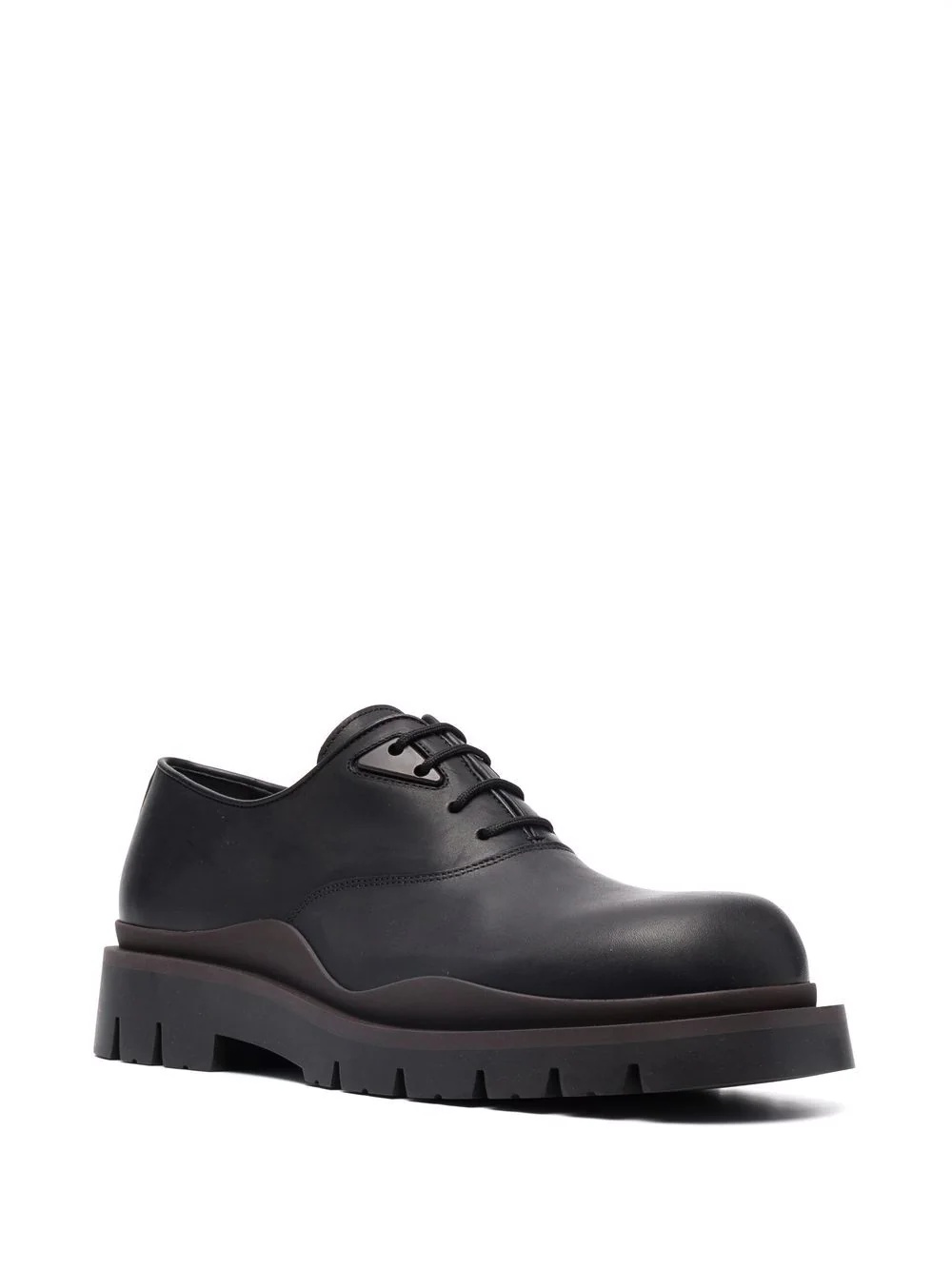 ridged-sole lace-up shoes - 2