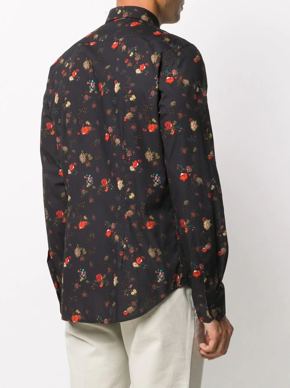 floral-print long-sleeved shirt  - 4