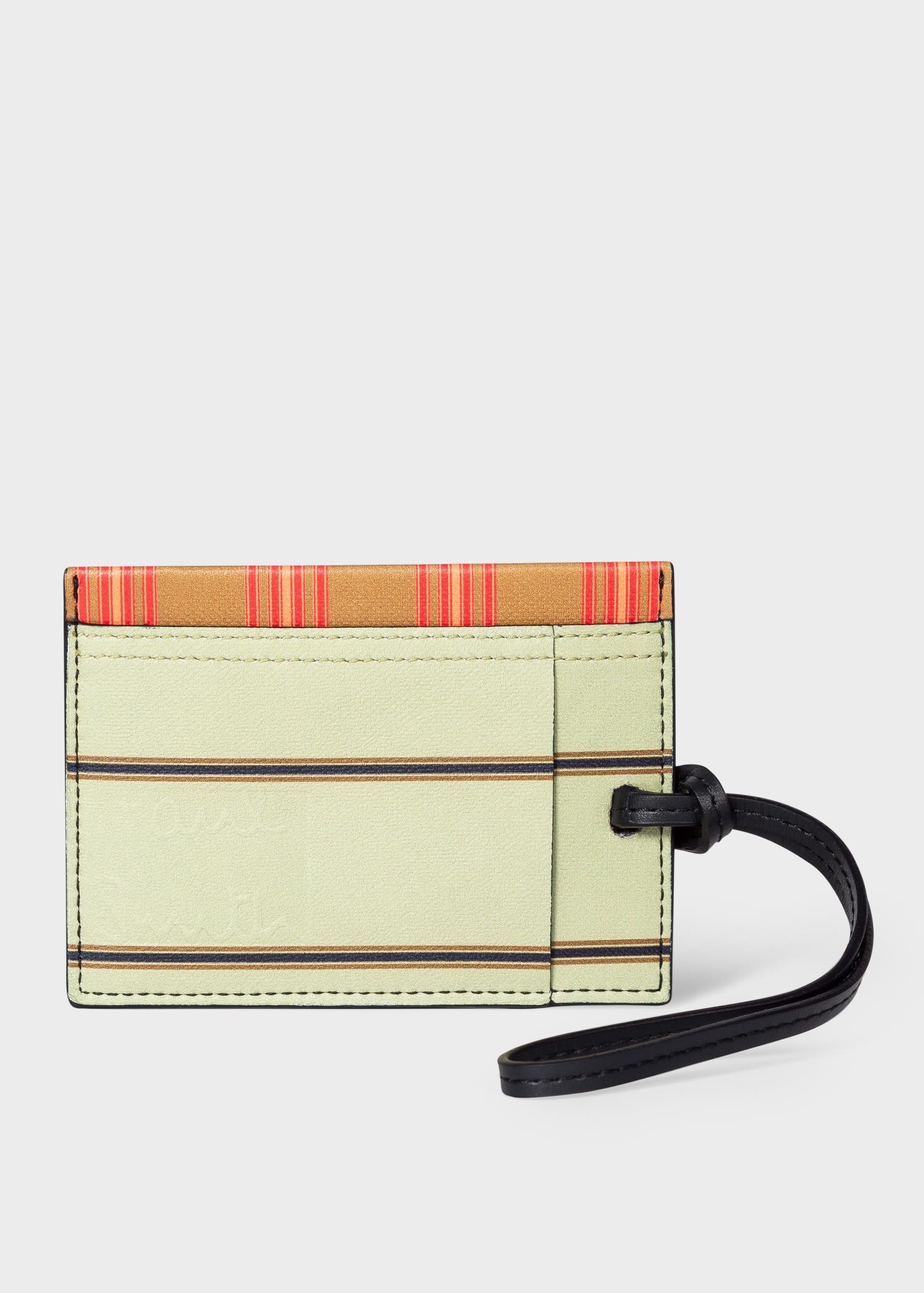 Patchwork Stripe Lanyard Wallet - 1