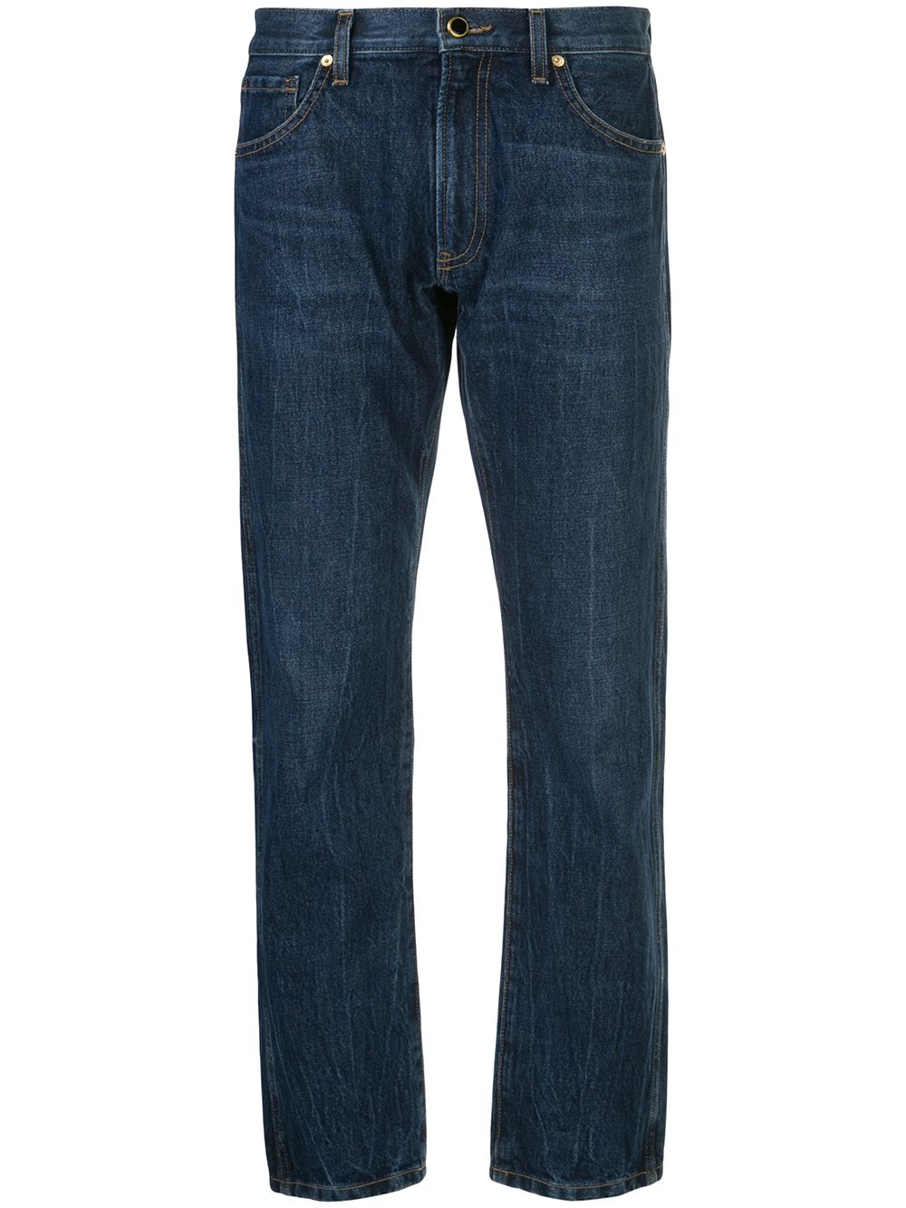 mid rise straight jeans - 1