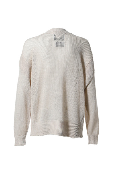 White Mountaineering LINEN KNIT PULLOVER / WHT outlook