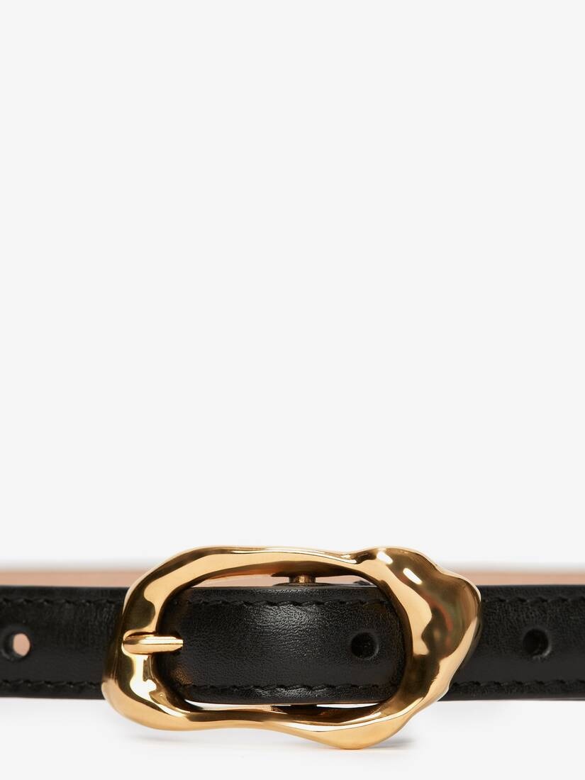 Thin Molten Belt in Black - 3
