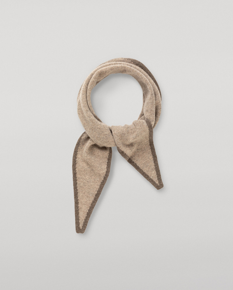 Anya Brown Diamond Cashmere Necktie 1
