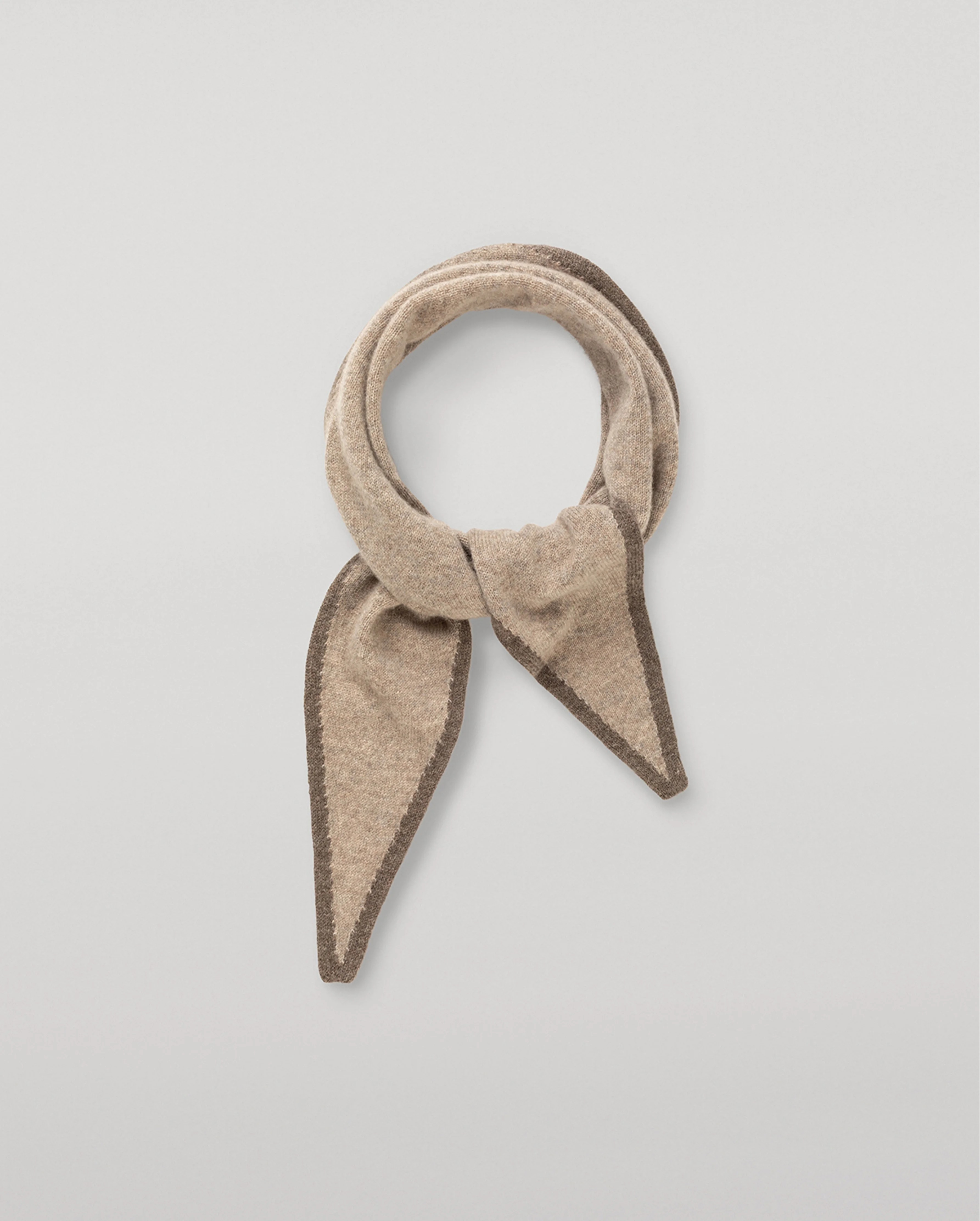 Anya Brown Diamond Cashmere Necktie - 1