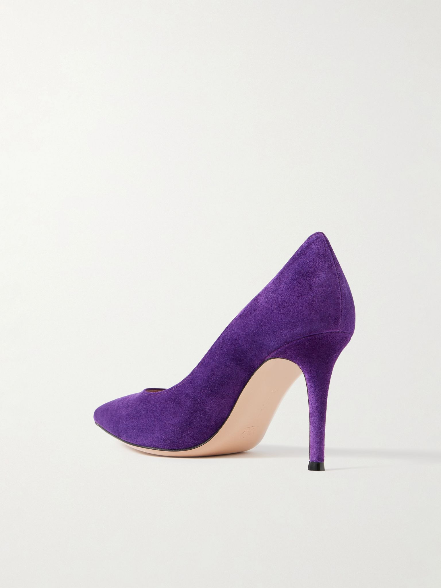Gianvito 85 suede pumps Dark purple - 3