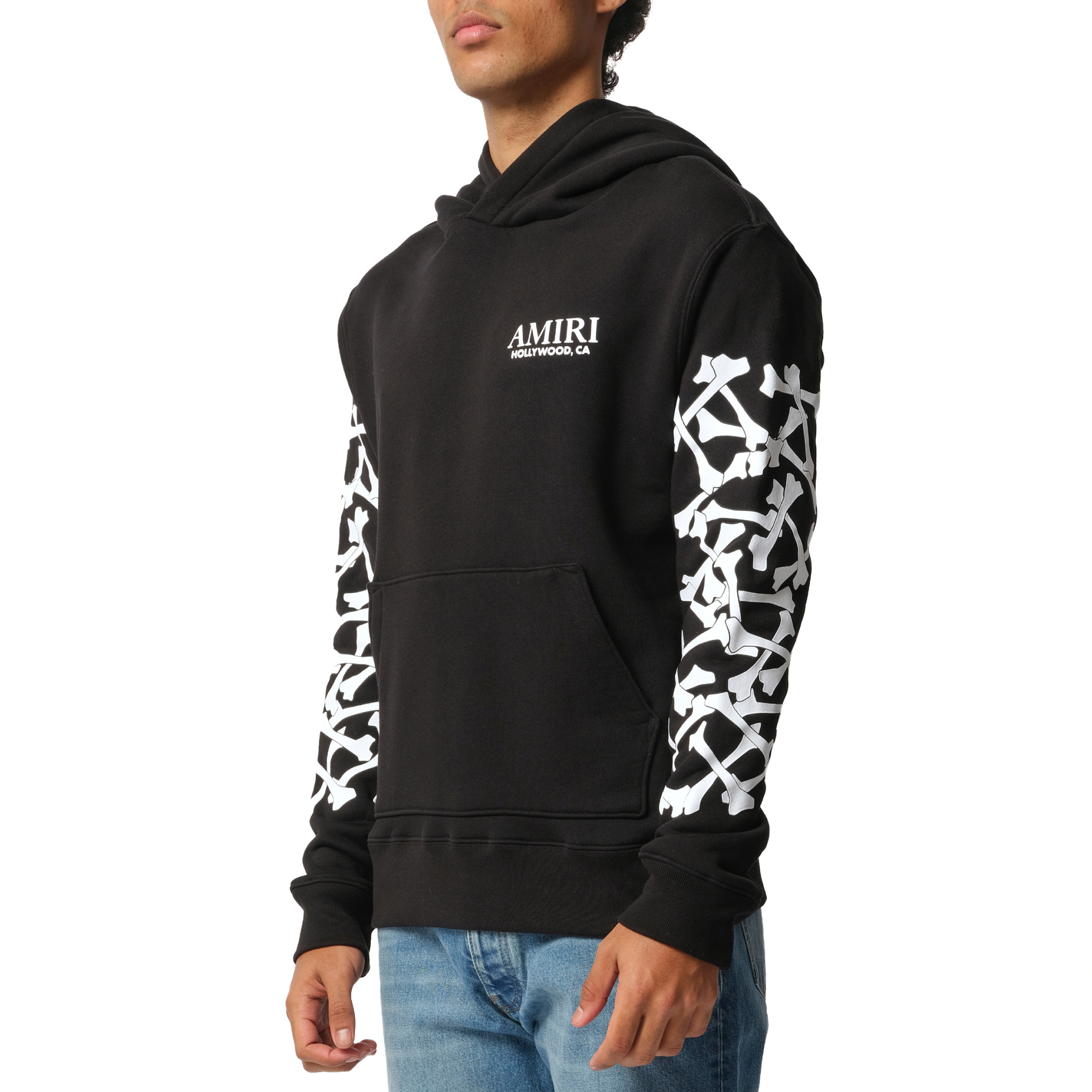 Bones Stacked Hoodie in Black - 5