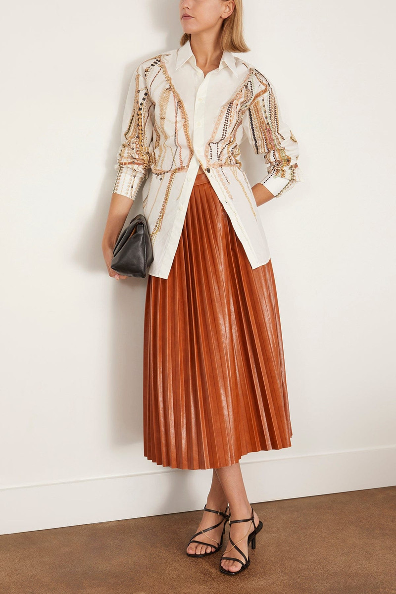 MM6 Maison Margiela Pearl Long Sleeved Shirt in Off White outlook