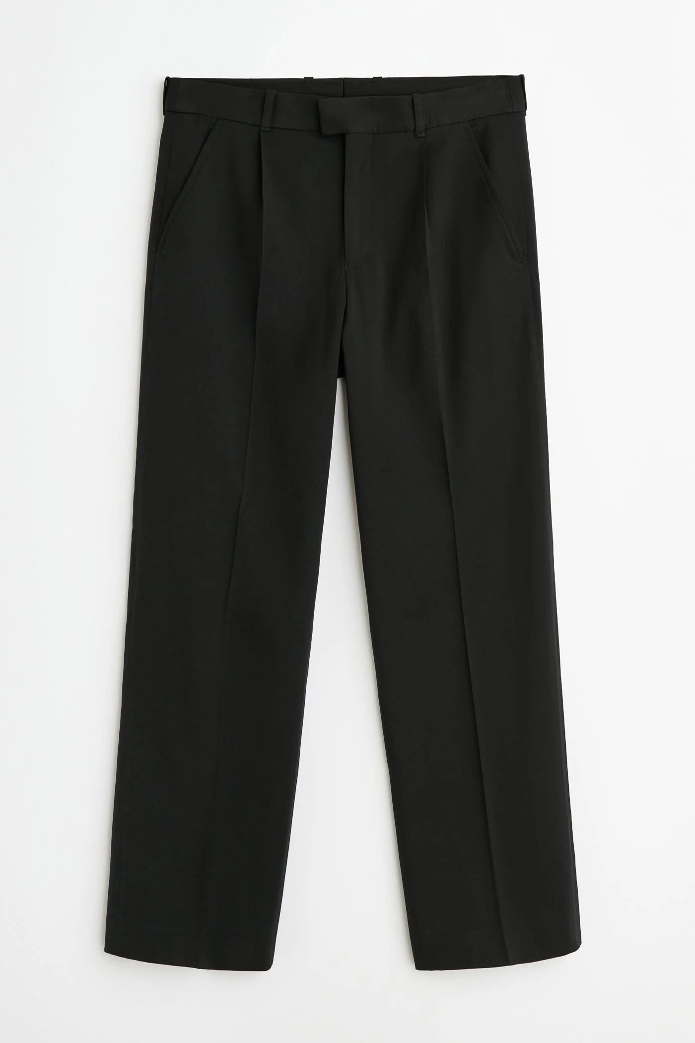 Slack Trouser Black Worsted Wool - 1