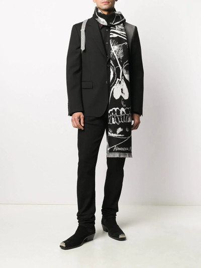 Alexander McQueen skull print scarf outlook