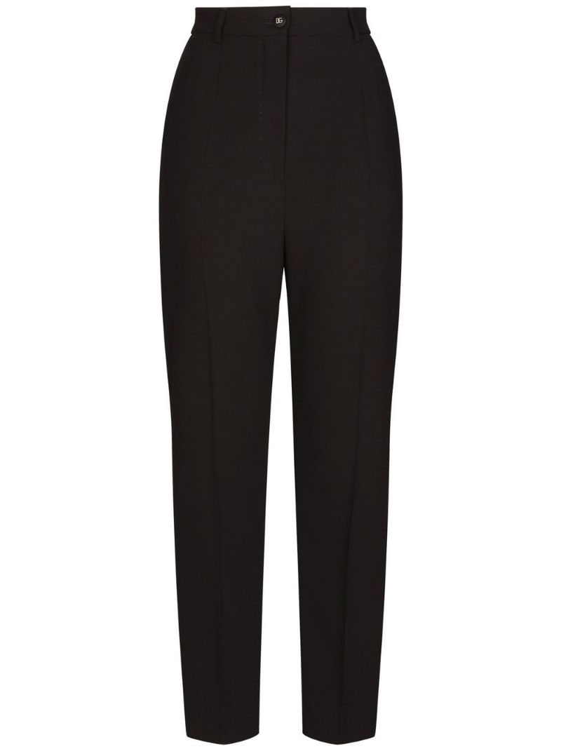 wool-silk tailored trousers - 1