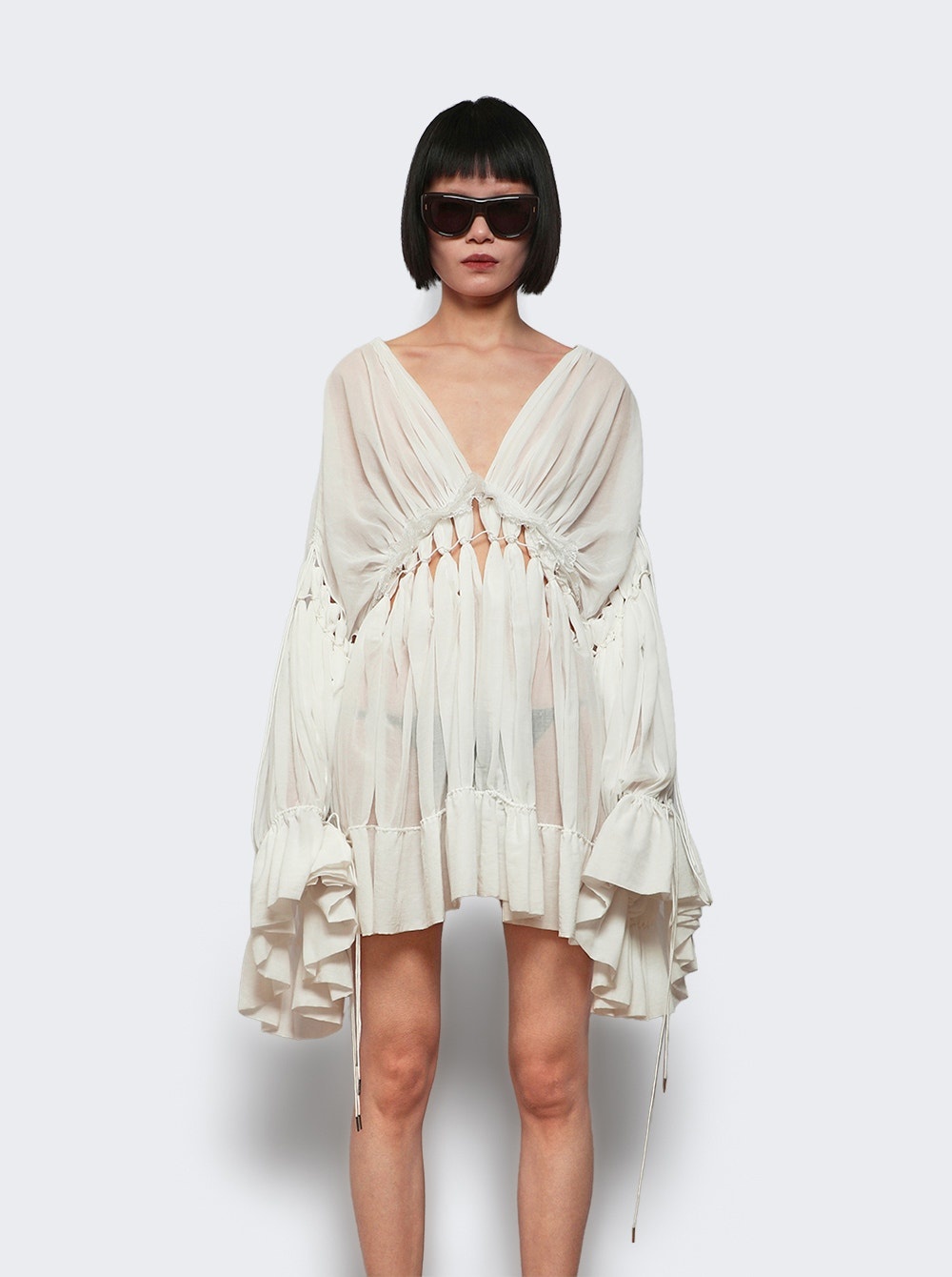 Sirocco Cotton Muslin Dress White - 2