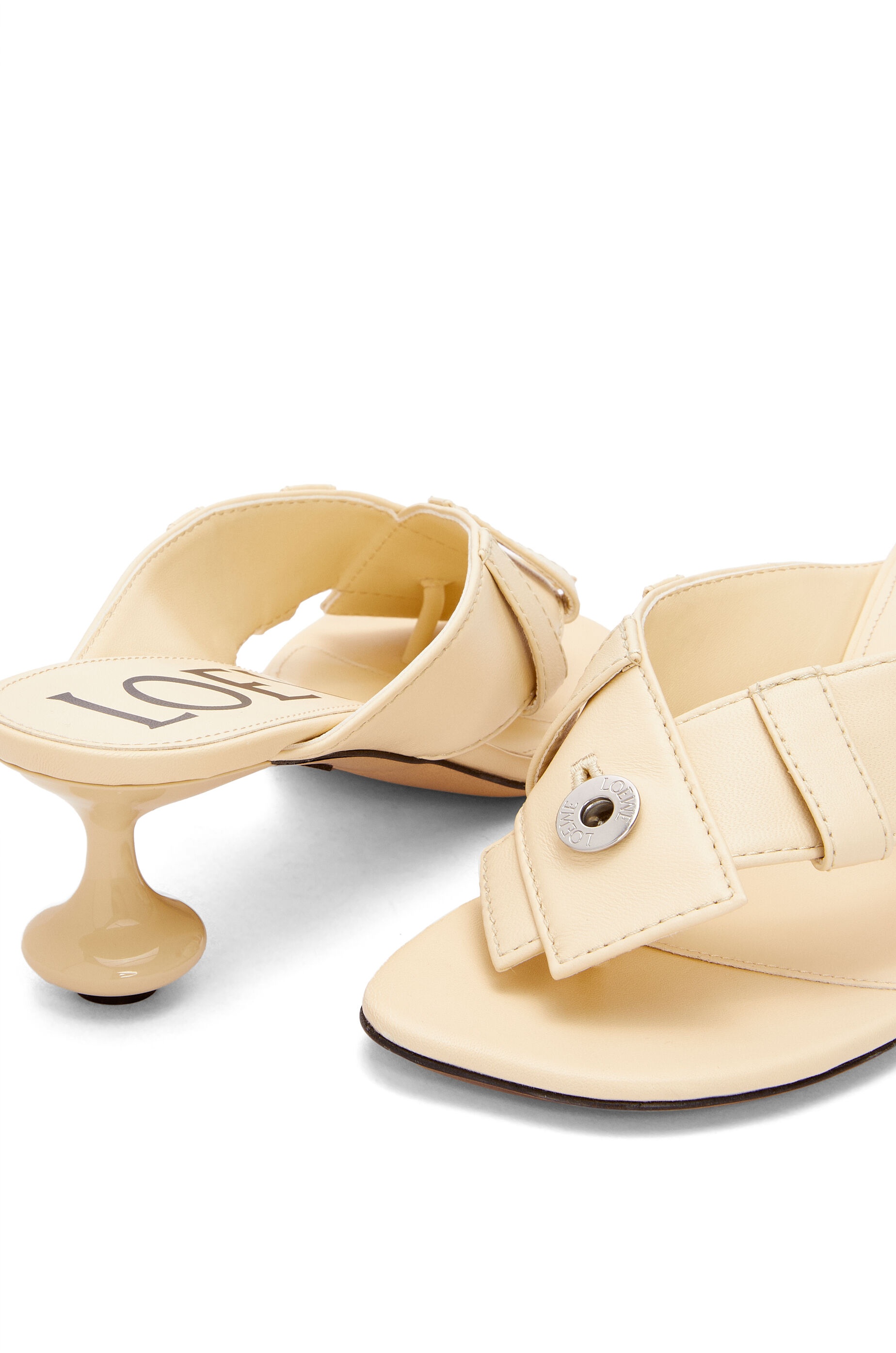 Toy Panta toe post heel sandal in lambskin - 4