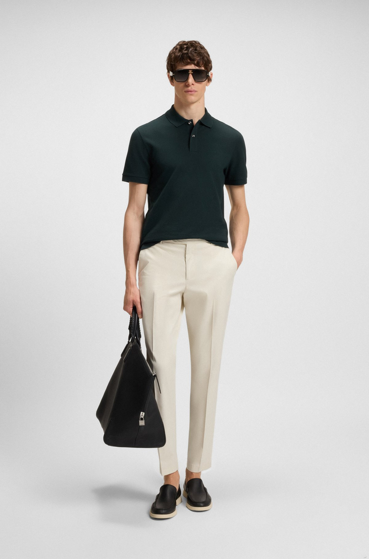 PALLAS REGULAR-FIT POLO SHIRT IN COTTON WITH EMBROIDERED LOGO - 4