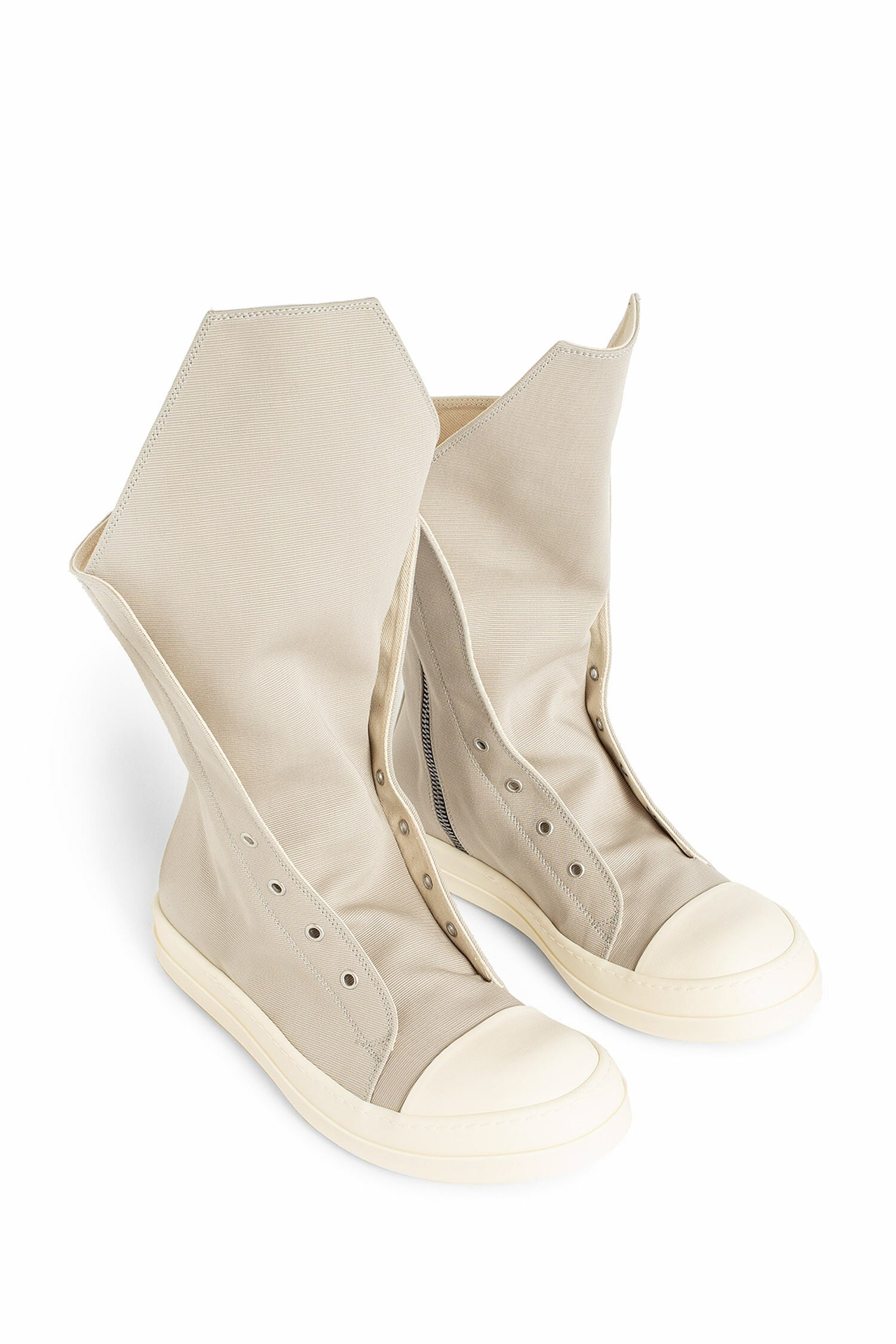 RICK OWENS MAN BEIGE BOOTS - 5