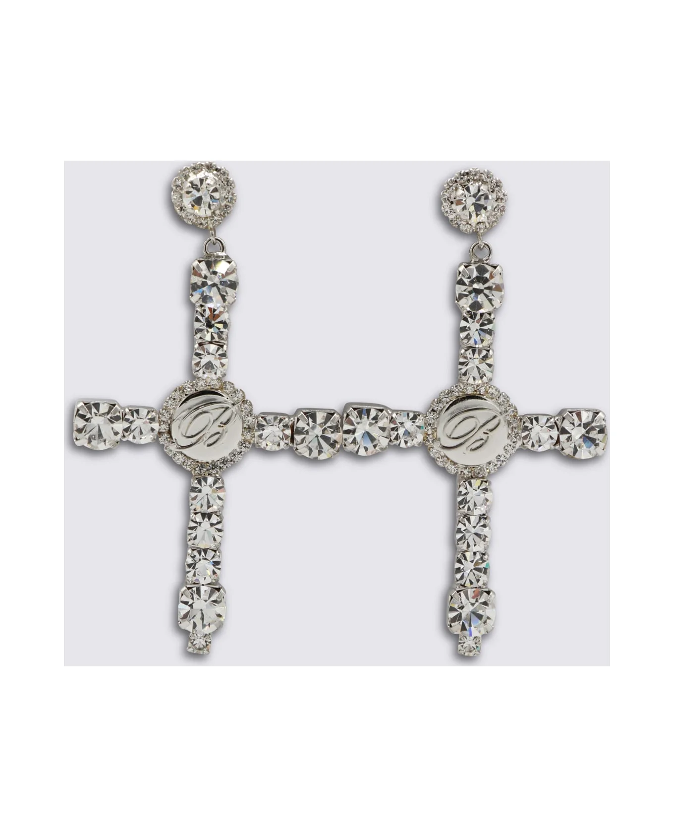 Crystal Metal Earrings - 1