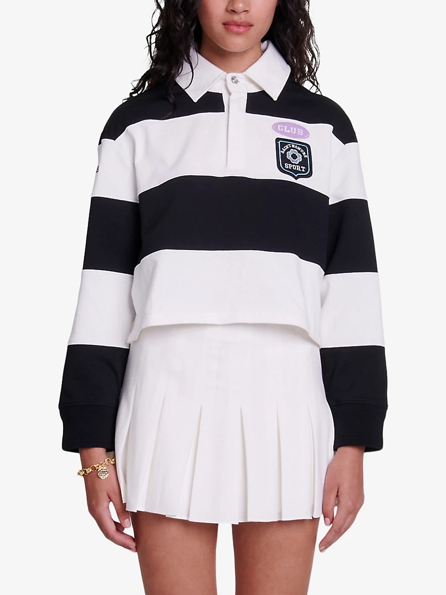 Logo-embroidered striped cotton polo shirt - 3