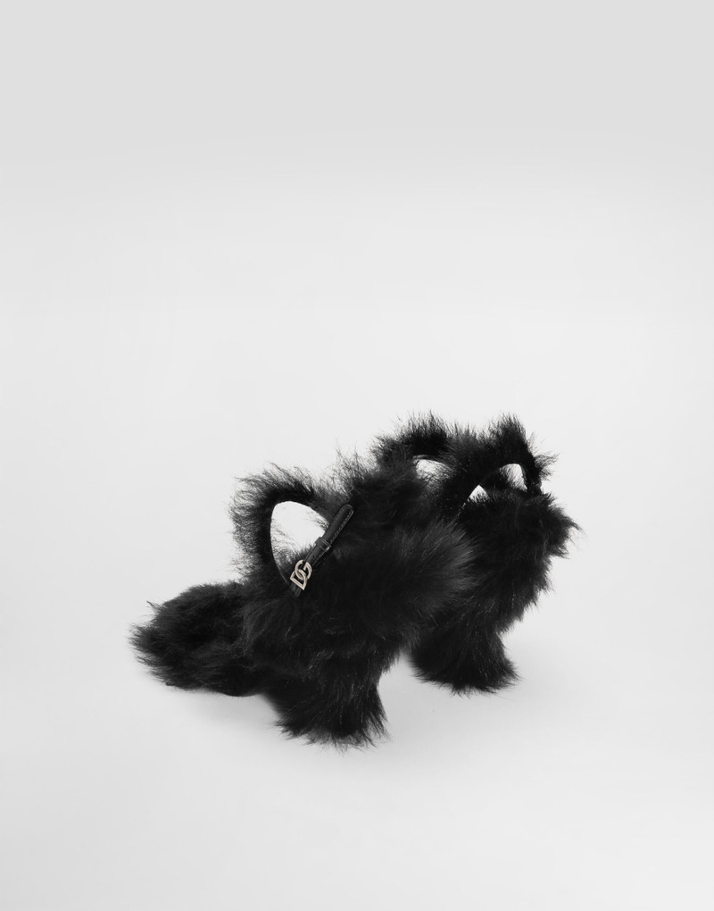 Dolce & Gabbana Shearling sandals outlook