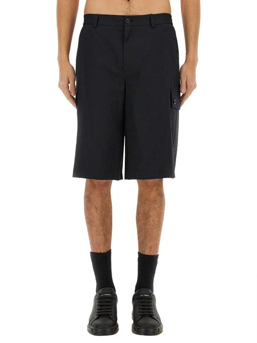 Dolce & Gabbana Men Cotton Cargo Bermuda Shorts - 1
