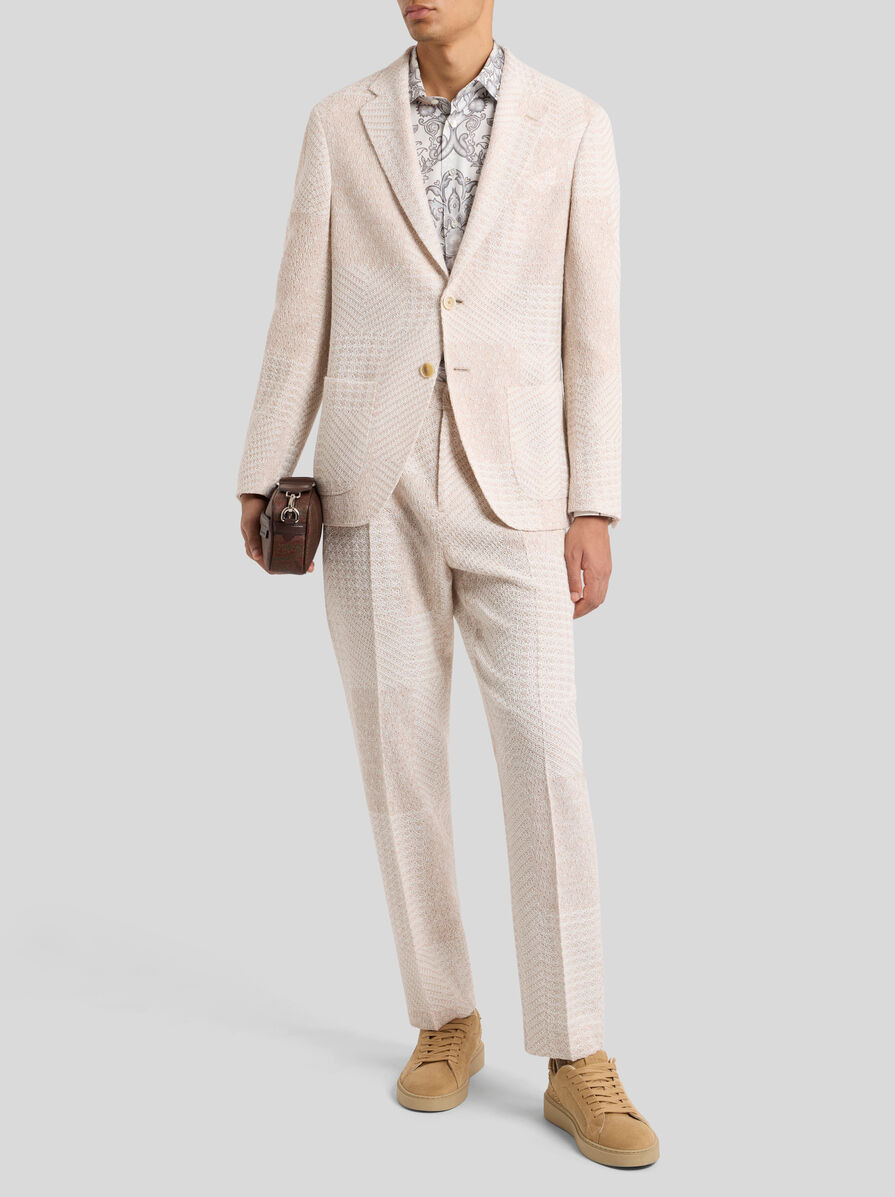 WOOL-BLEND PATCHWORK TROUSERS - 4