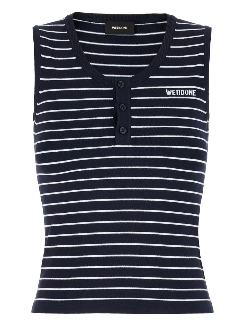 We11done striped sleeveless top outlook