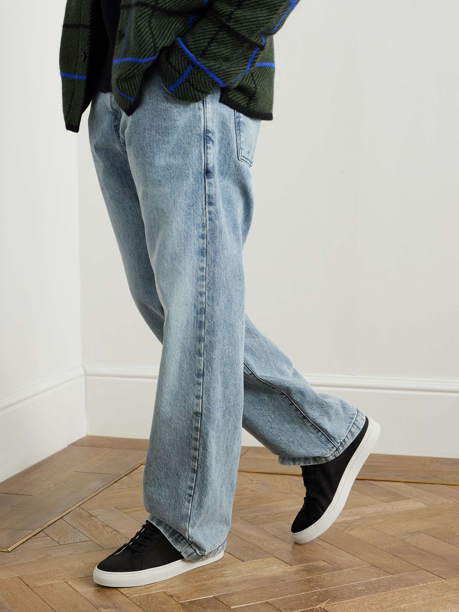 Retro Classic Suede-Trimmed Full-Grain Leather Sneakers - 2