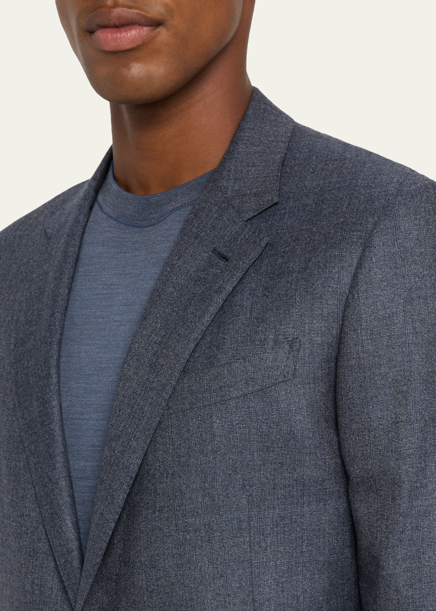 Men's Wool Tonal Plaid Two-Piece Suit - 5