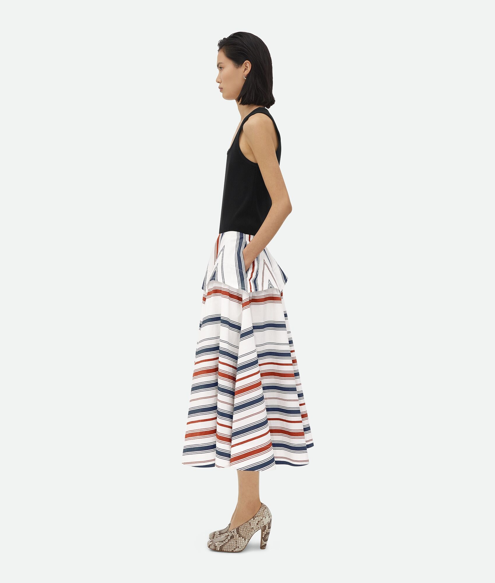 Striped Cotton Skirt - 2