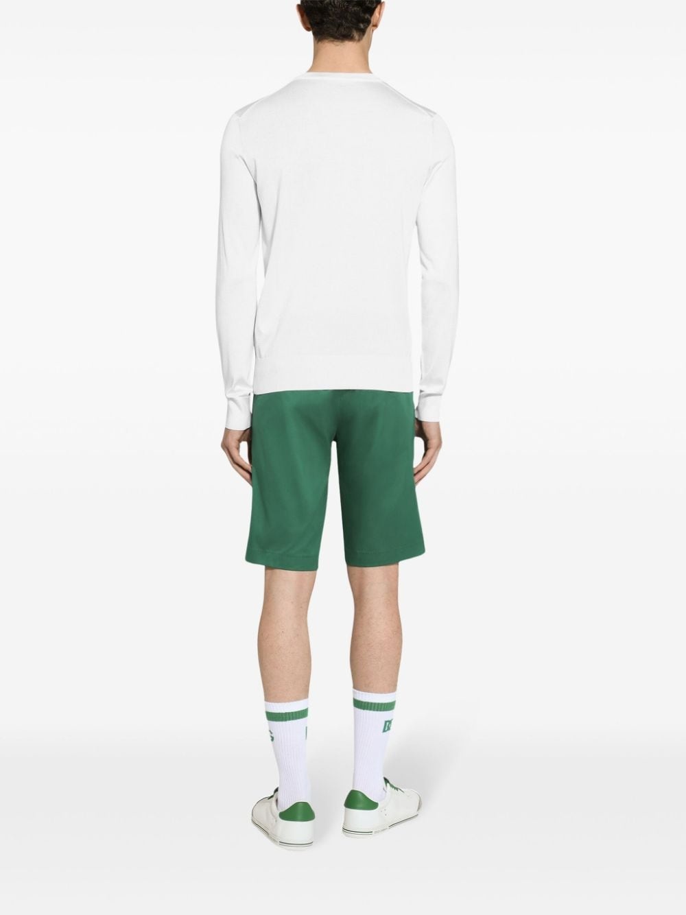 logo-embroidered silk jumper - 4
