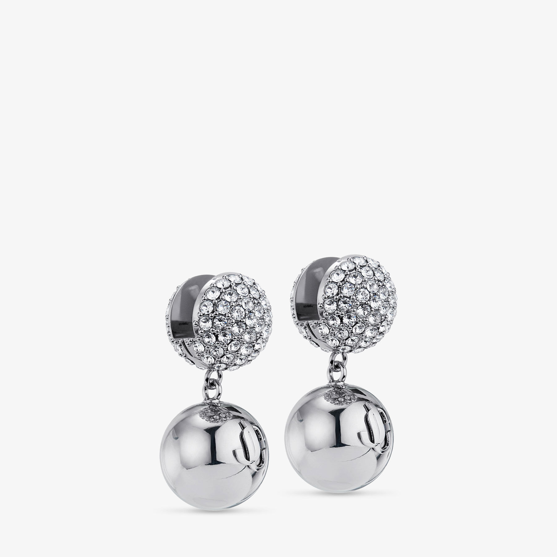 Double Sphere Earrings
Silver-Finish Crystal Sphere Earrings - 3
