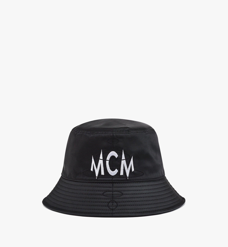 Logo Embroidery Bucket Hat in Nylon Twill 1