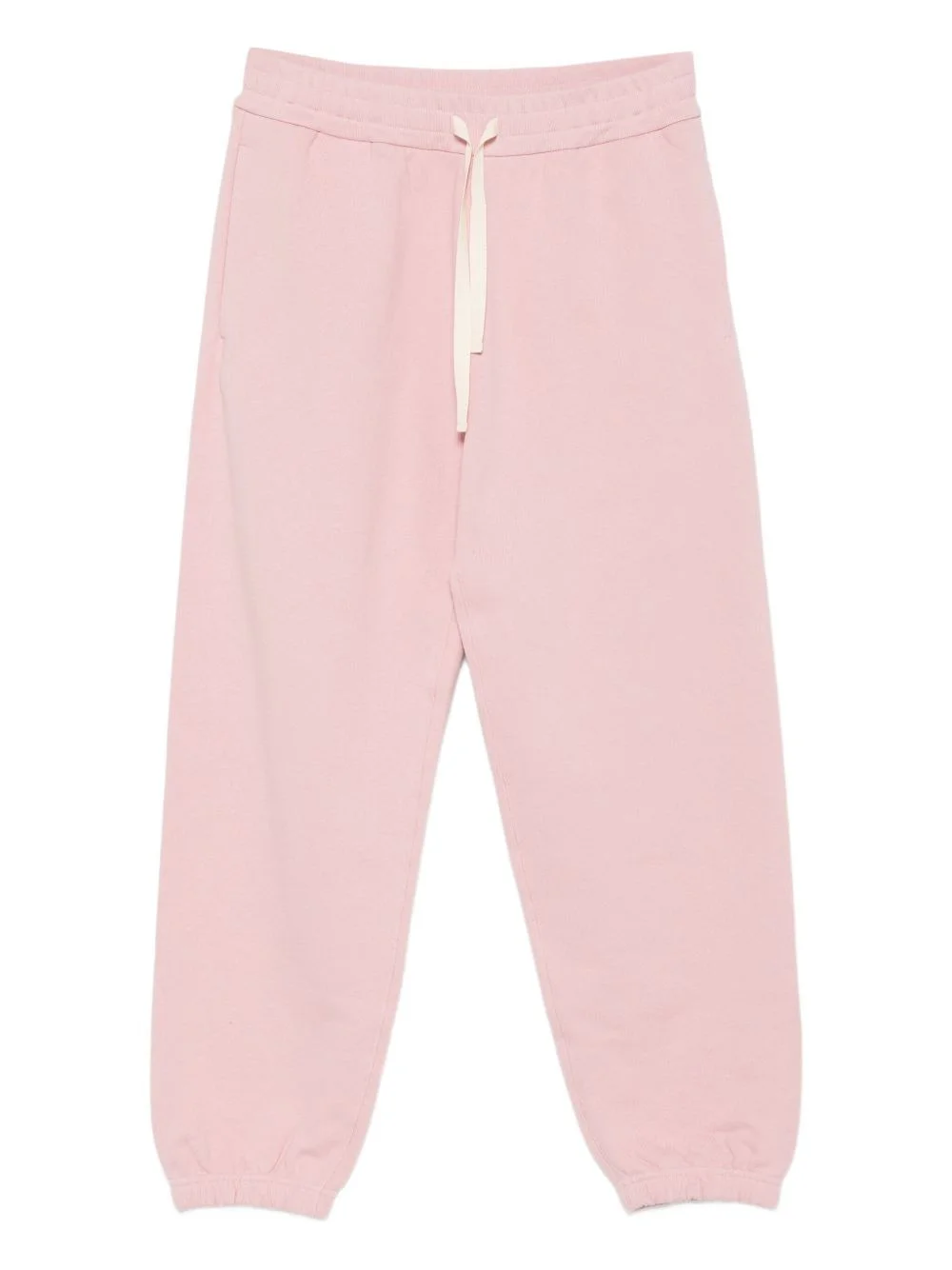 drawstring cotton track pants - 1